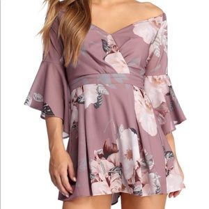 Windsor mauve floral romper